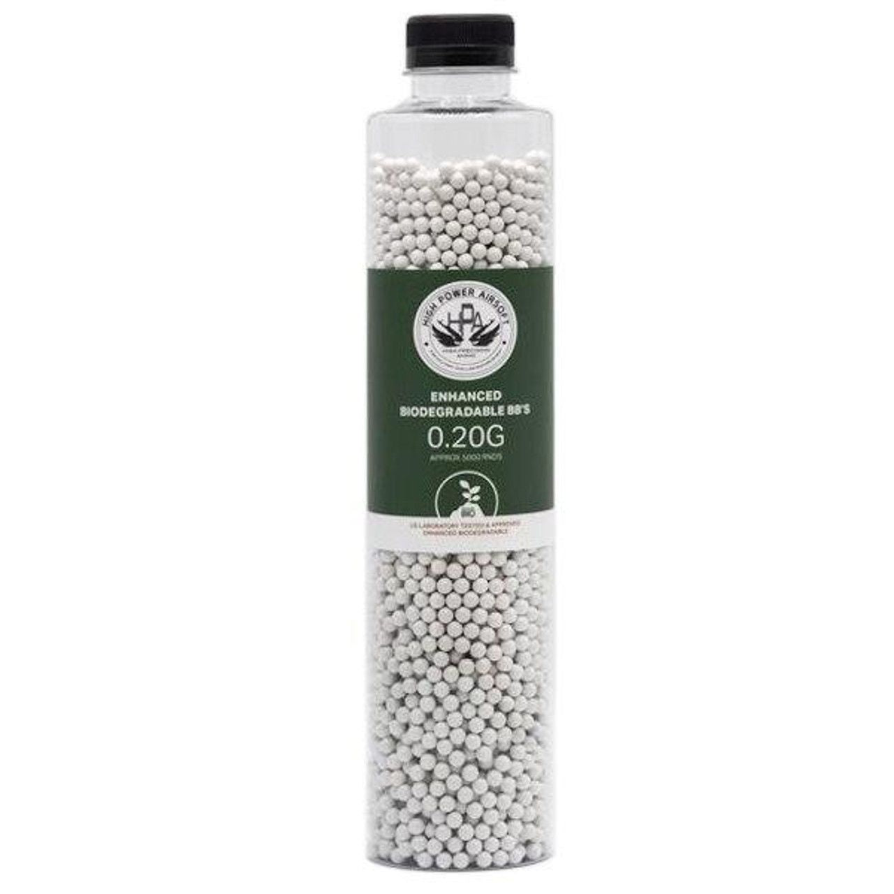 HPA 0.20g Biodegradable Airsoft BBs – 5000 count white precision ammo for outdoor play