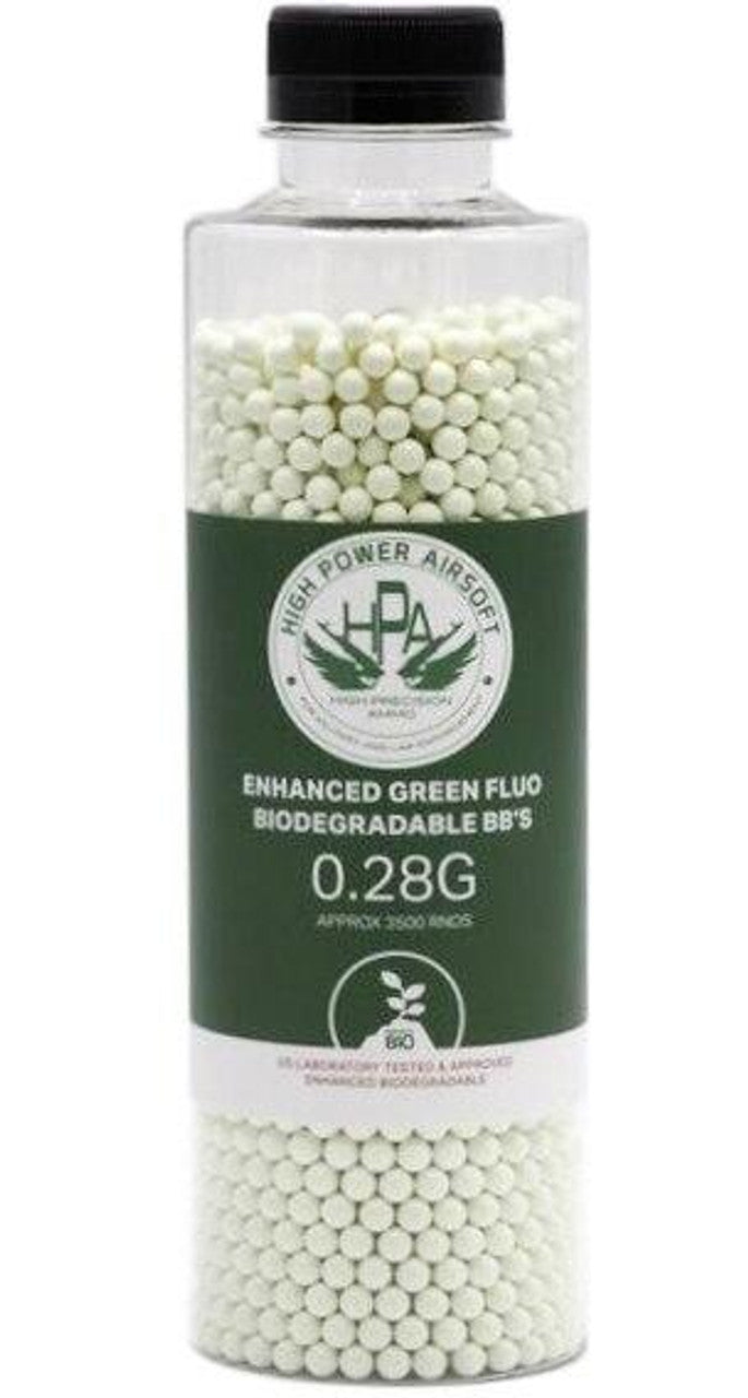 HPA 0.28g Biodegradable Airsoft BBs – 3500 Round Bottle for Outdoor and HPA Use