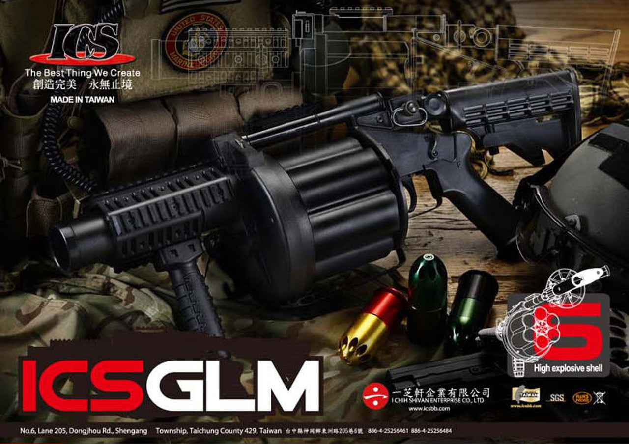 ICS-190 GLM Airsoft Grenade Launcher Package