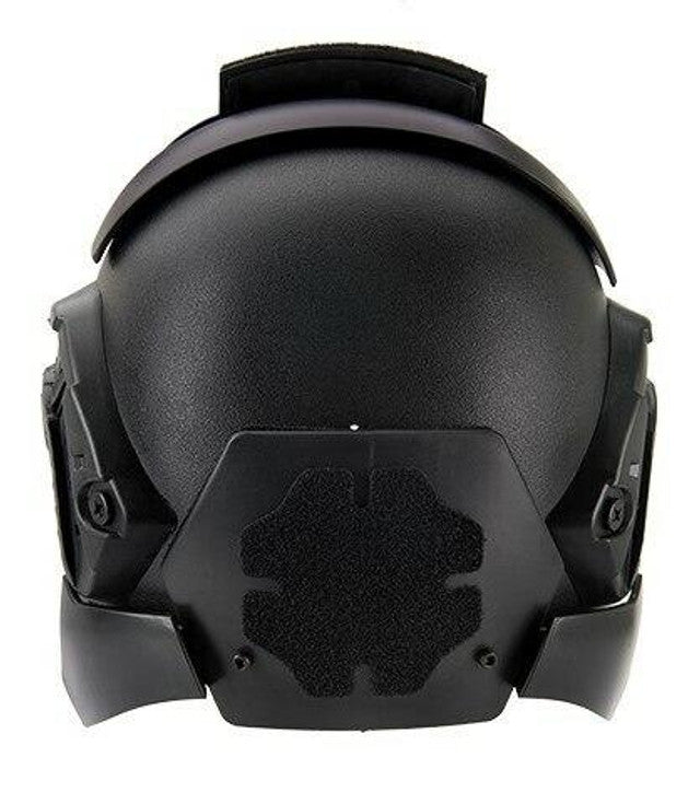 Interstellar Battle Trooper Full Face Airsoft Helmet – Black | Tactical Protective Gear for Airsoft