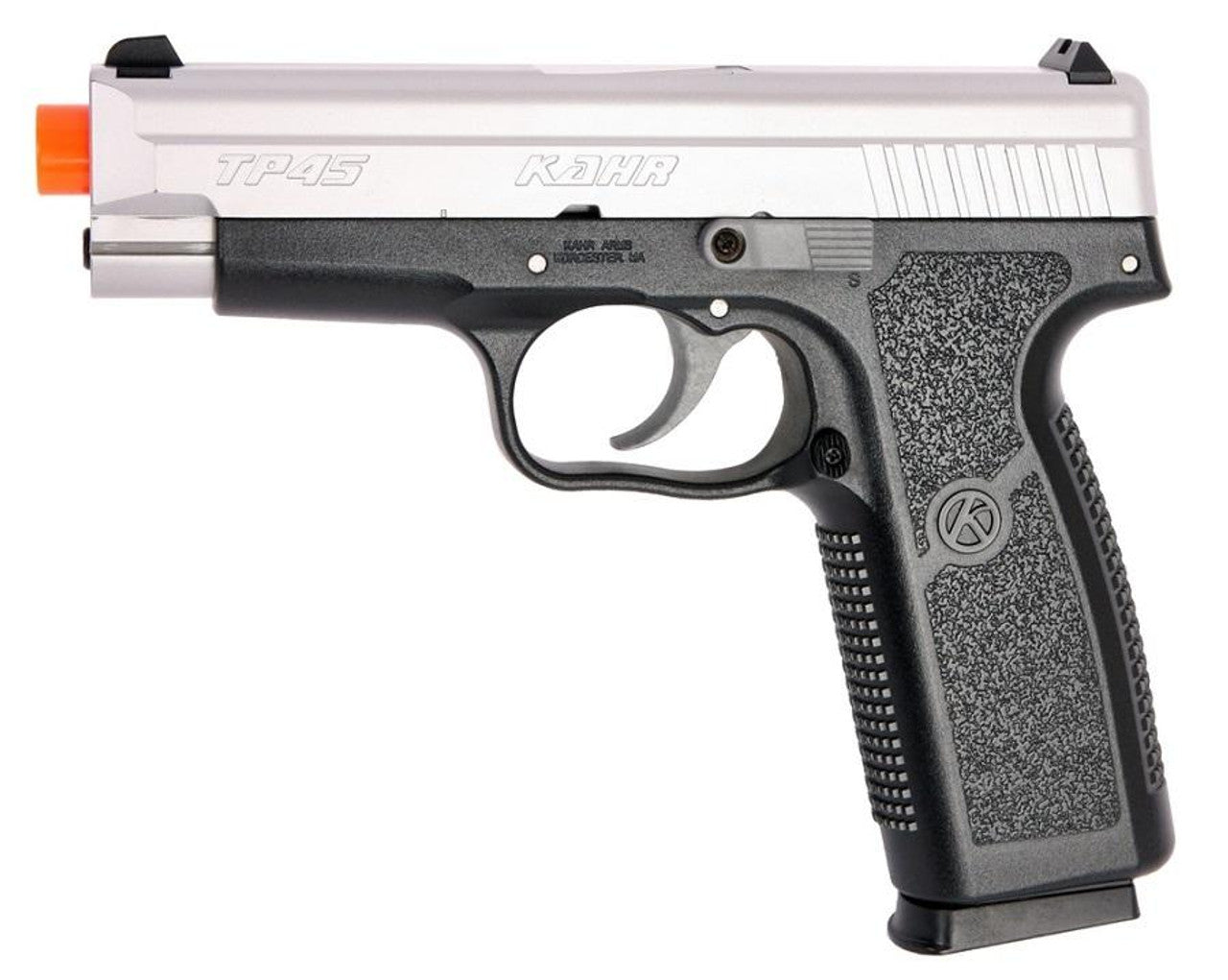 Kahr Arms TP45 Spring Airsoft Pistol Silver and Black Color