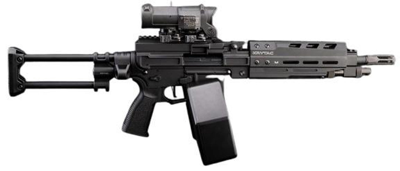KRYTAC Trident LMG-M PARA collapsed stock and rear receiver detail