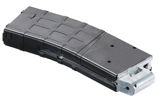 Lancer Air Hydra 28rd CO2 M4 Airgun Magazine, Black - laid flat view