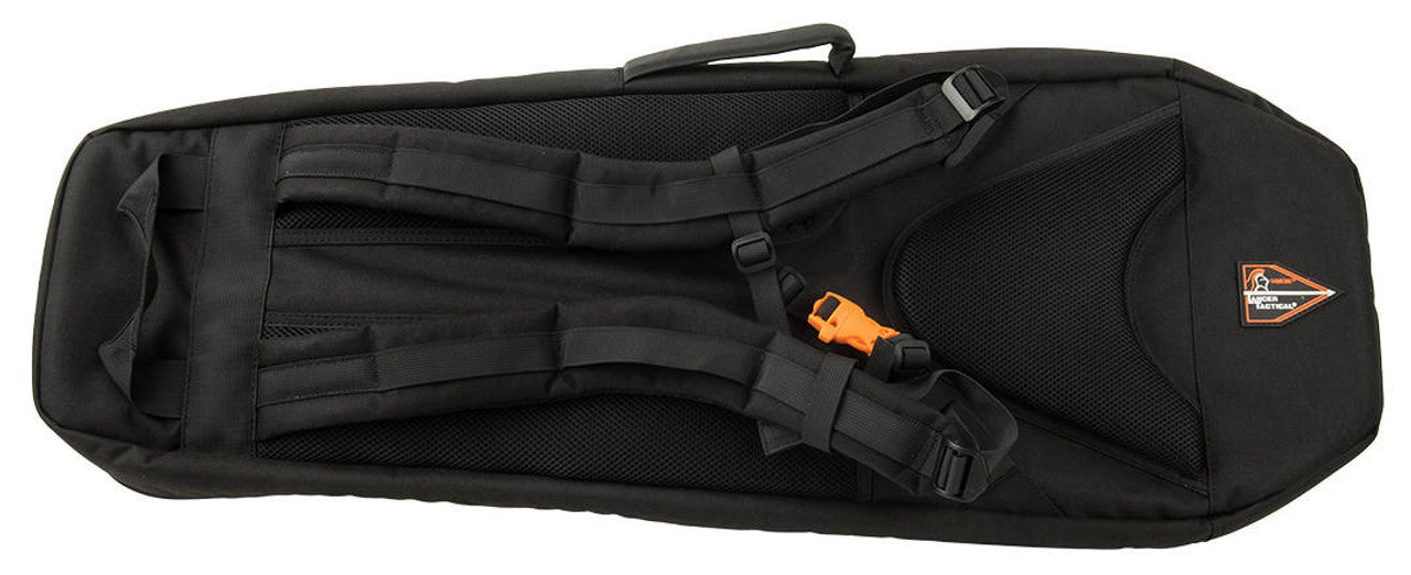 Lancer Tactical 35" Backpack V.1 Padded Rifle Bag Black - Back View