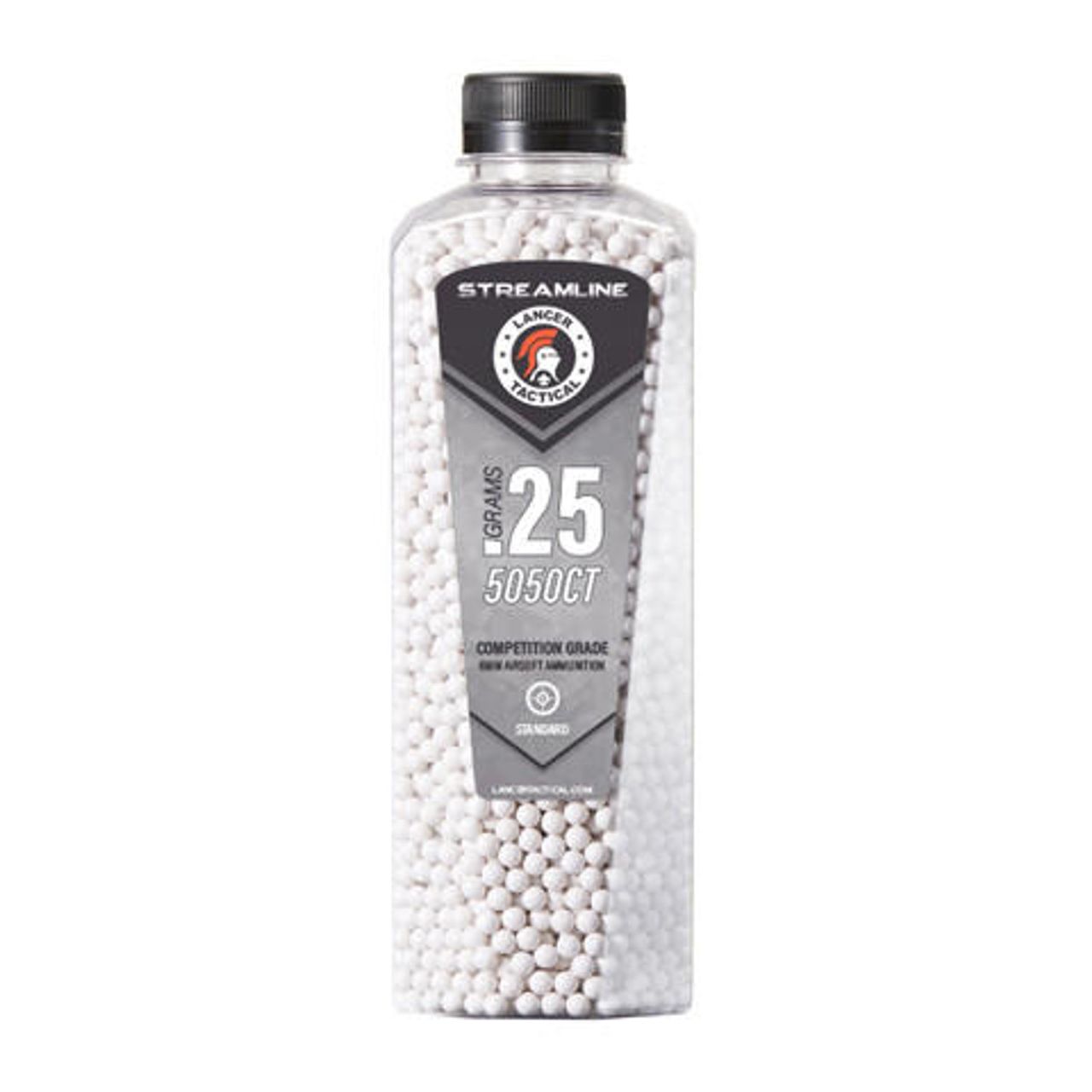 Lancer Tactical 0.25g white BBs in 5050 round bottle