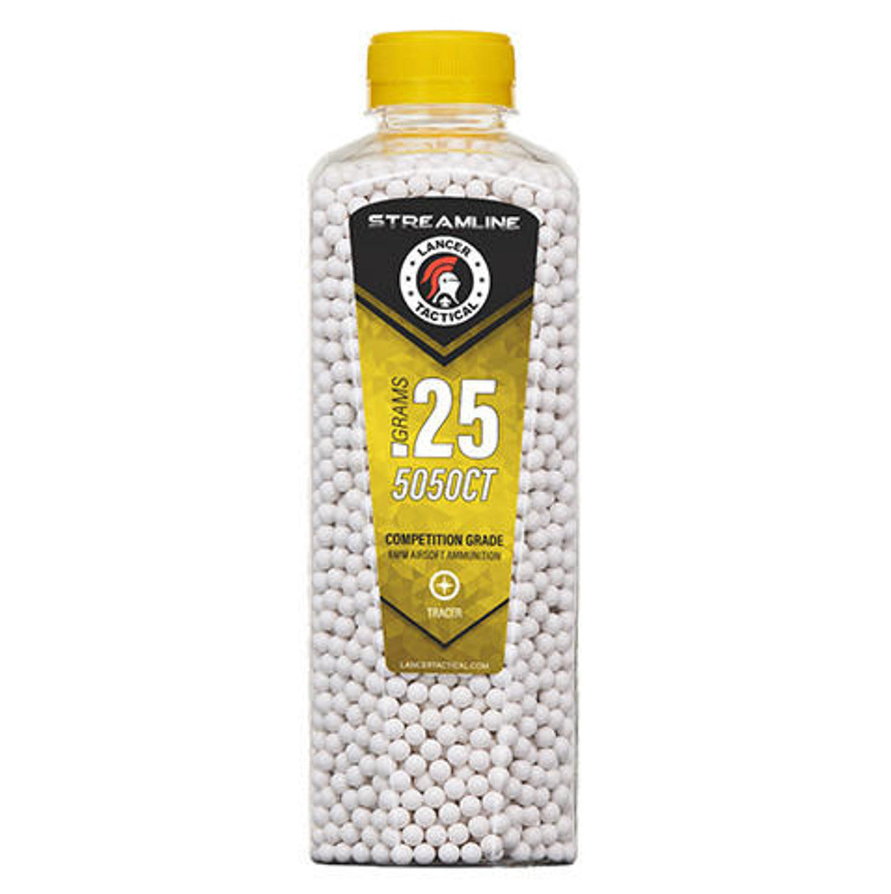 Lancer Tactical 0.25g green tracer BBs in 5050 round bottle