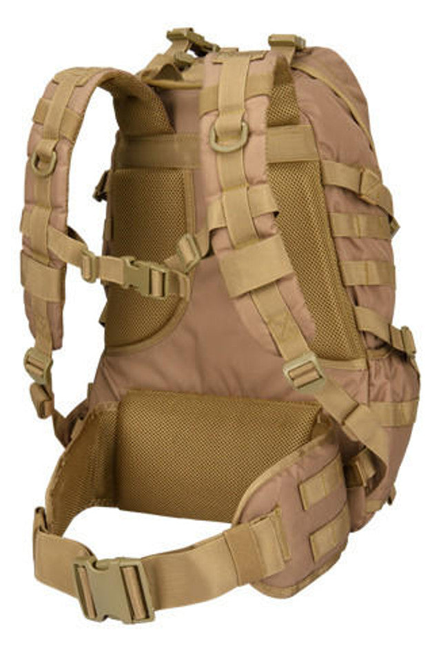 Lancer Tactical 600D Nylon EDC Fast Molle Backpack Khaki - Tactical and Durable Everyday Carry Backpack