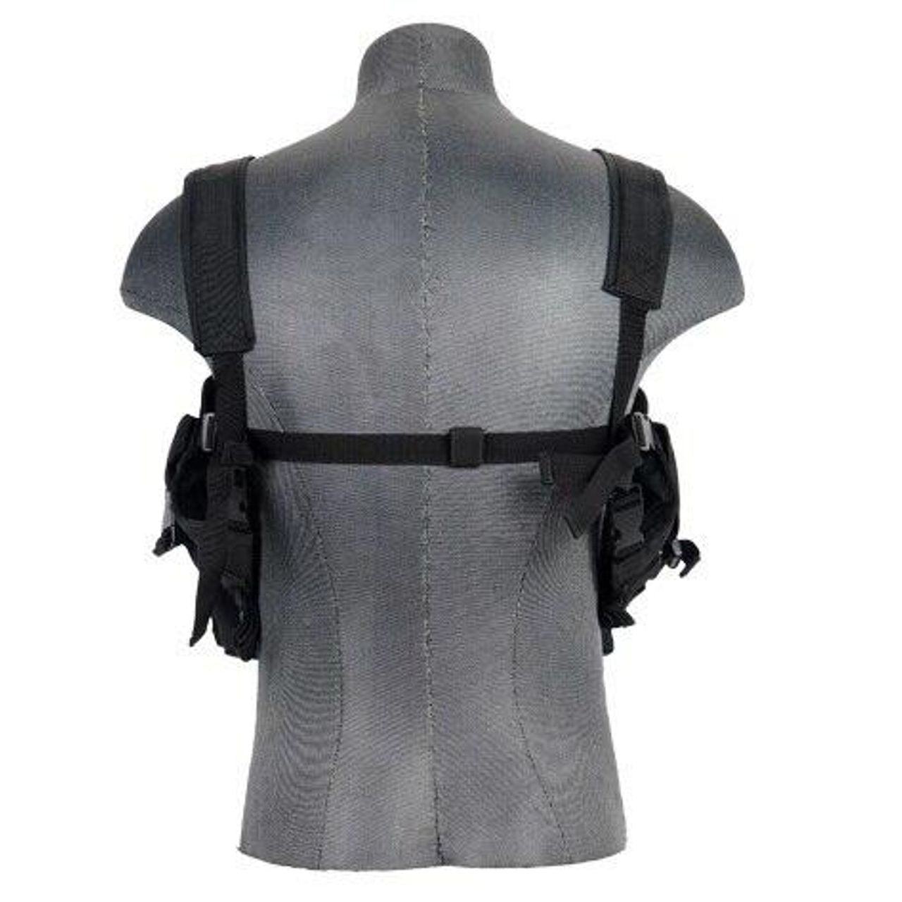 Back View of Lancer Tactical AK Chest Rig with Adjustable Straps and Pouch Attachments
