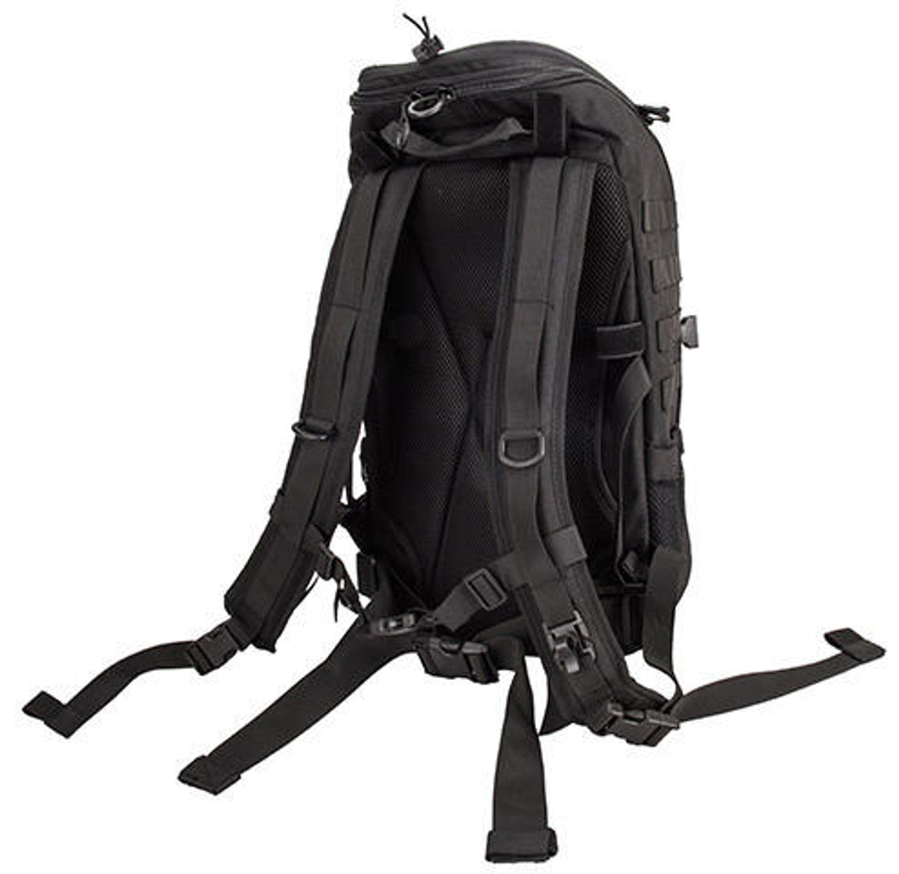 Lancer Tactical Assault Backpack Black - Adjustable Padded Shoulder Straps for Comfort