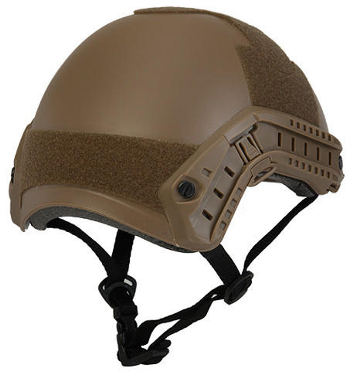Lancer Tactical Basic Version Ballistic Helmet Dark Earth Side View – Adjustable Fit and Lightweight Tactical Helmet