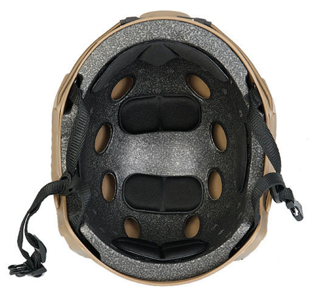 Lancer Tactical Basic Version Ballistic Helmet Dark Earth Back View – Durable and Comfortable Tactical Helmet for Airsoft