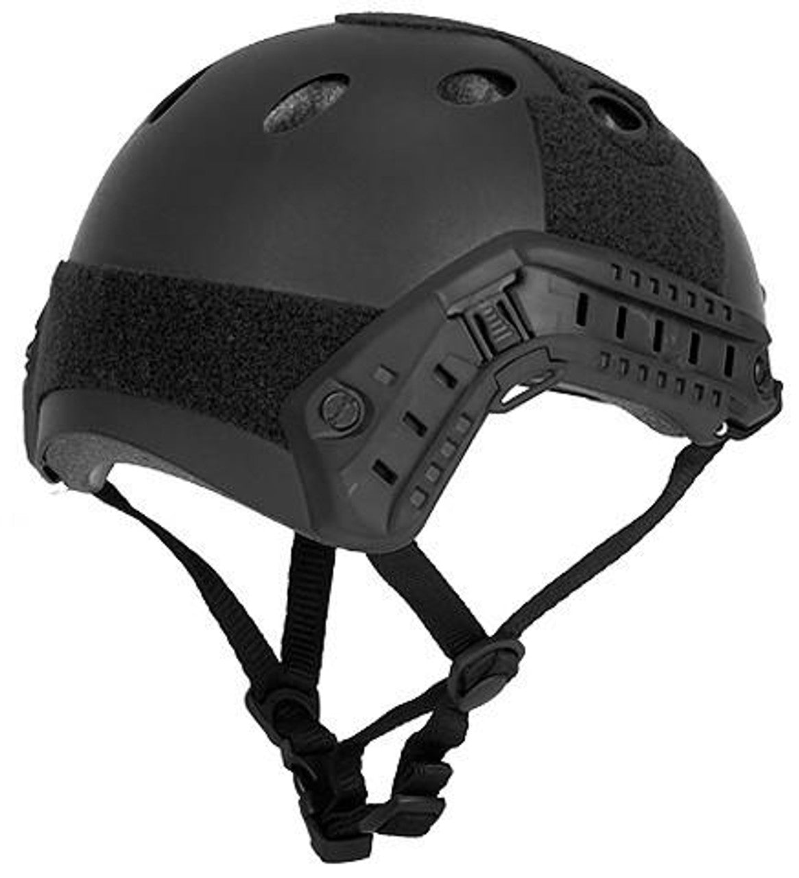 Lancer Tactical Basic Version Helmet, Black – Tactical helmet with NVG mount compatibility at Gray Dragon Airsoft