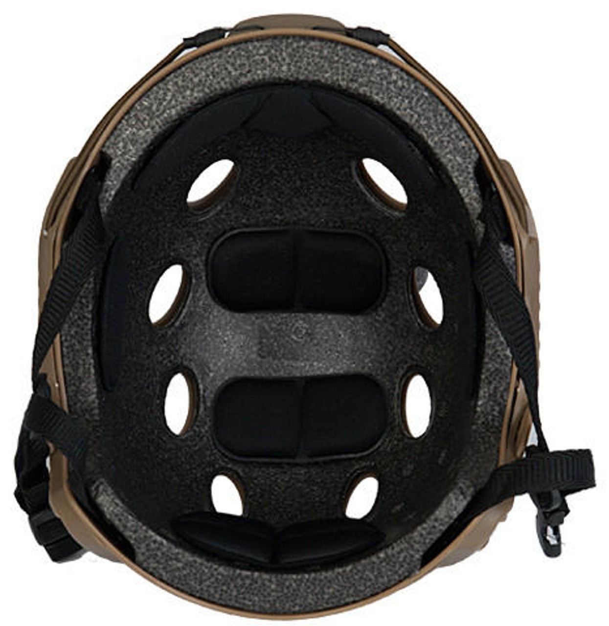 Lancer Tactical Dark Earth Helmet with Ventilation Holes for Airsoft