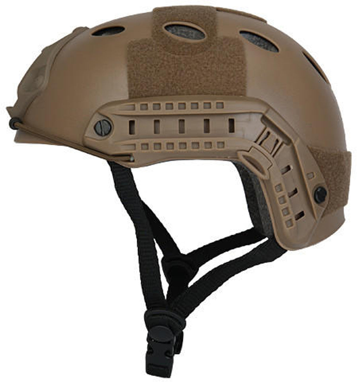 Lancer Tactical Dark Earth Helmet with Adjustable Straps