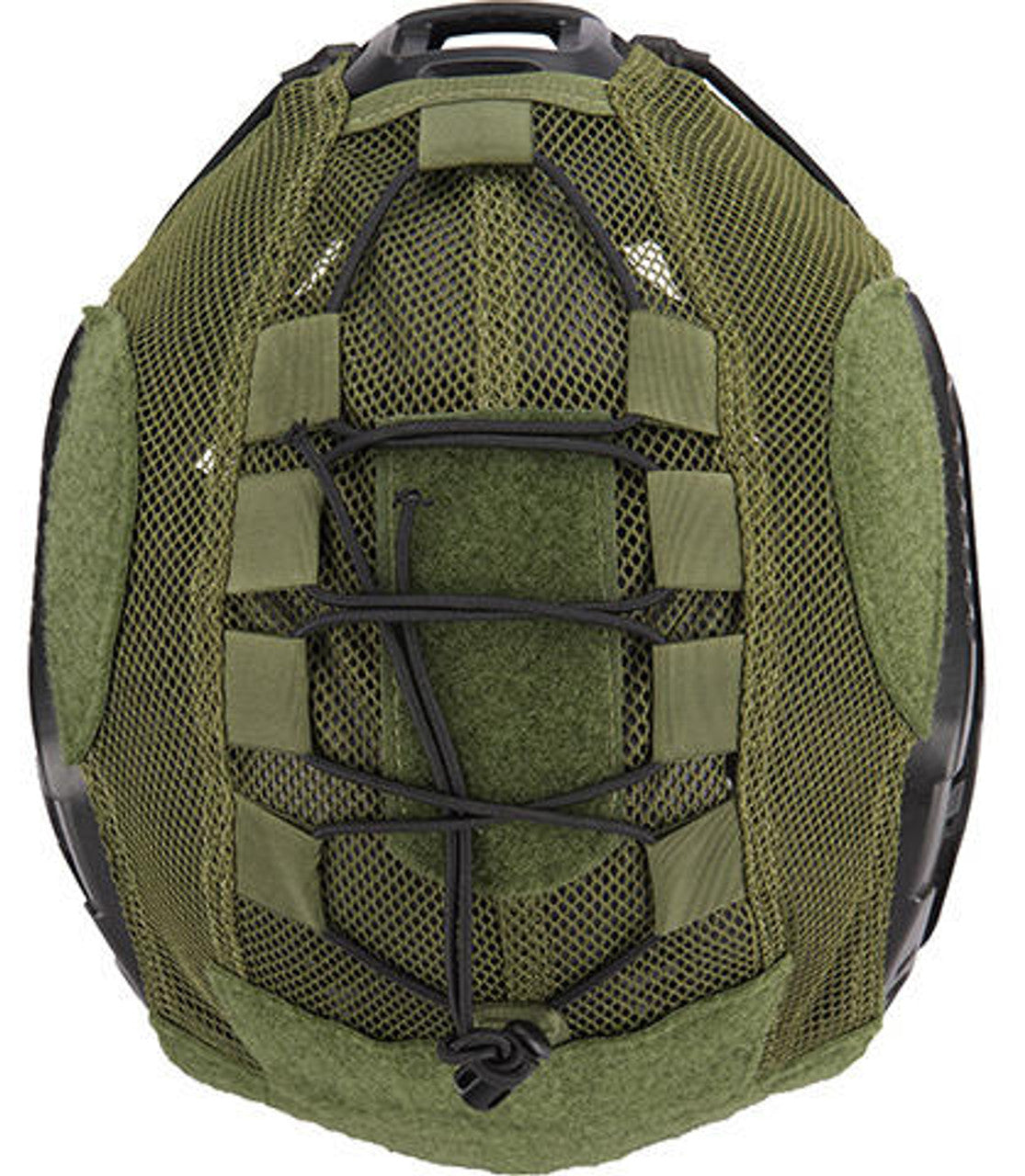 Lancer Tactical BUMP Helmet Cover with Hook-and-Loop Panels in OD Green