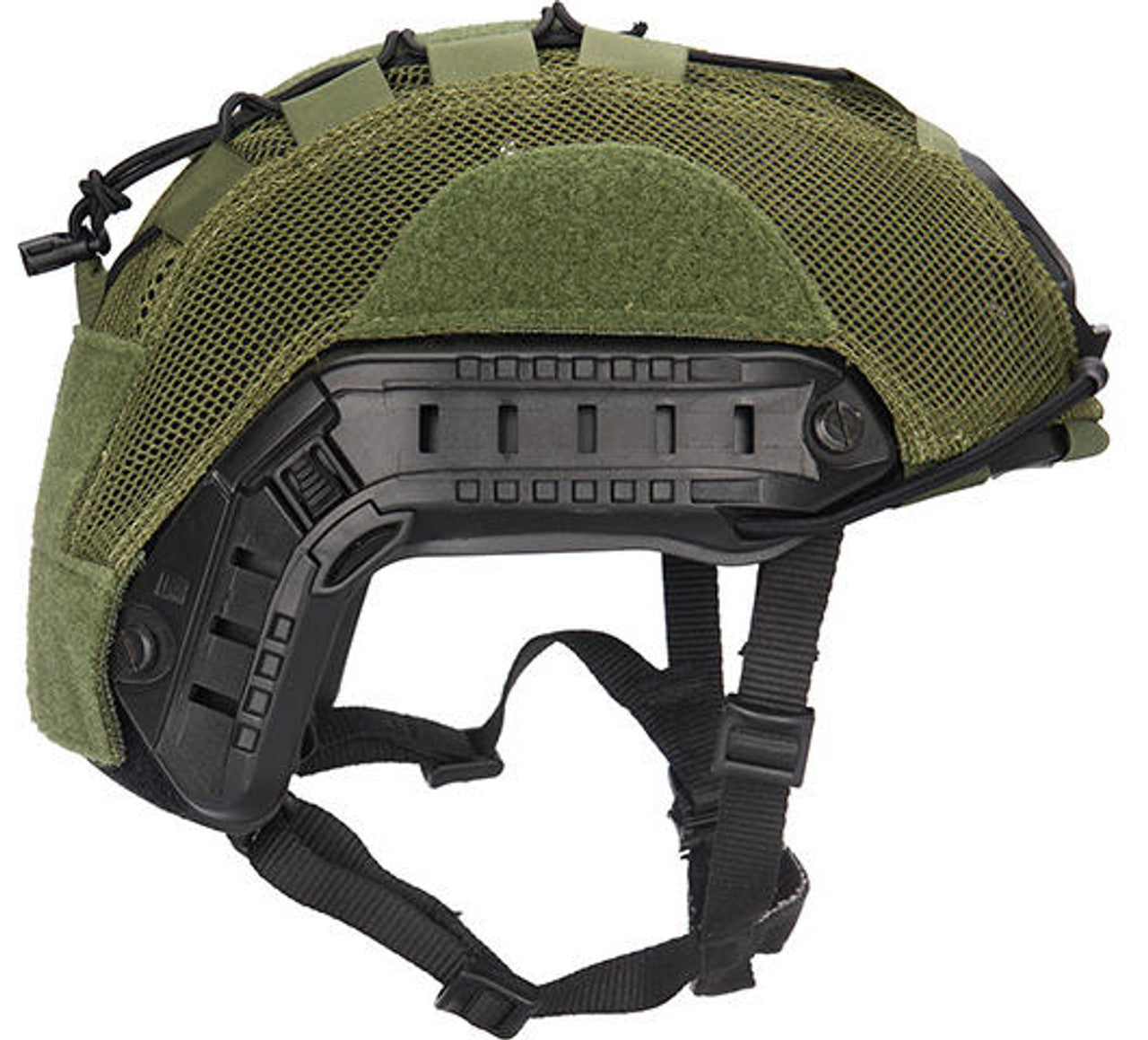 Lancer Tactical BUMP Helmet Cover in Large, OD Green, Side View