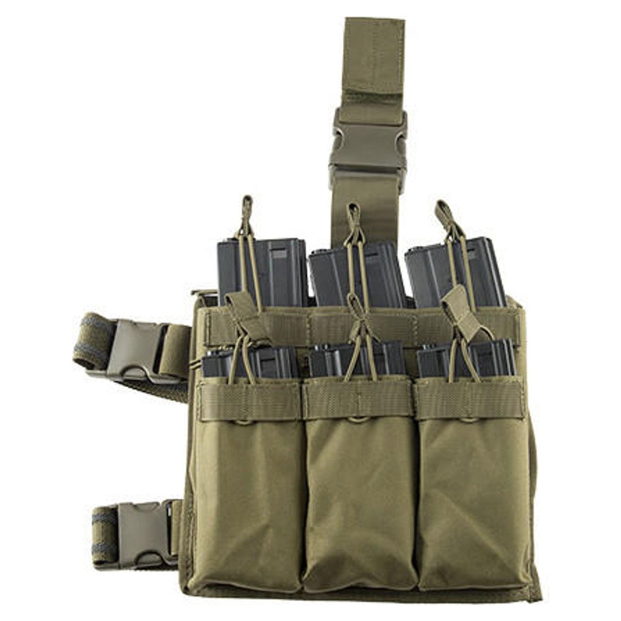 Lancer Tactical Drop Leg Six M4/M16 Magazine Panel, Tan