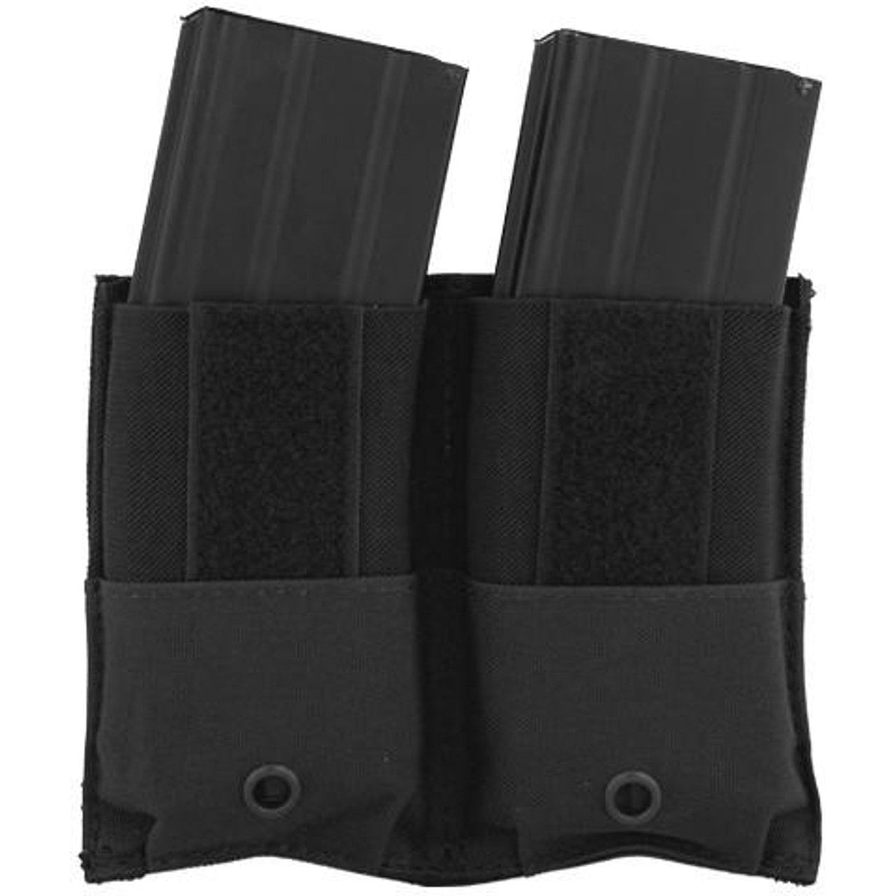 Lancer Tactical Dual Inner Mag Pouch For CA-313B, Black, designed to hold two M4 magazines, featuring durable 600D polyester fabric, open-top design for quick access, and compatibility with CA-313 Series S.A.P.C.