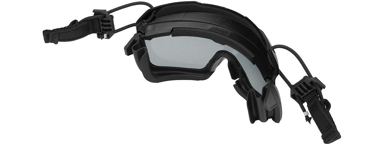 Lancer Tactical Helmet Goggles - Smoke Lens Eye Protection for Airsoft & Training