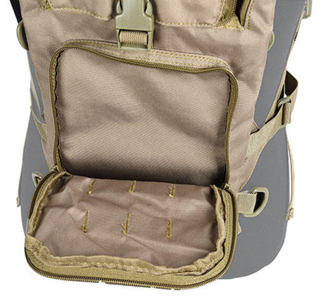 Lancer Tactical Lightweight Hydration Backpack, Coyote Brown | MOLLE Compatible Hydration Pack | Available at Gray Dragon Airsoft