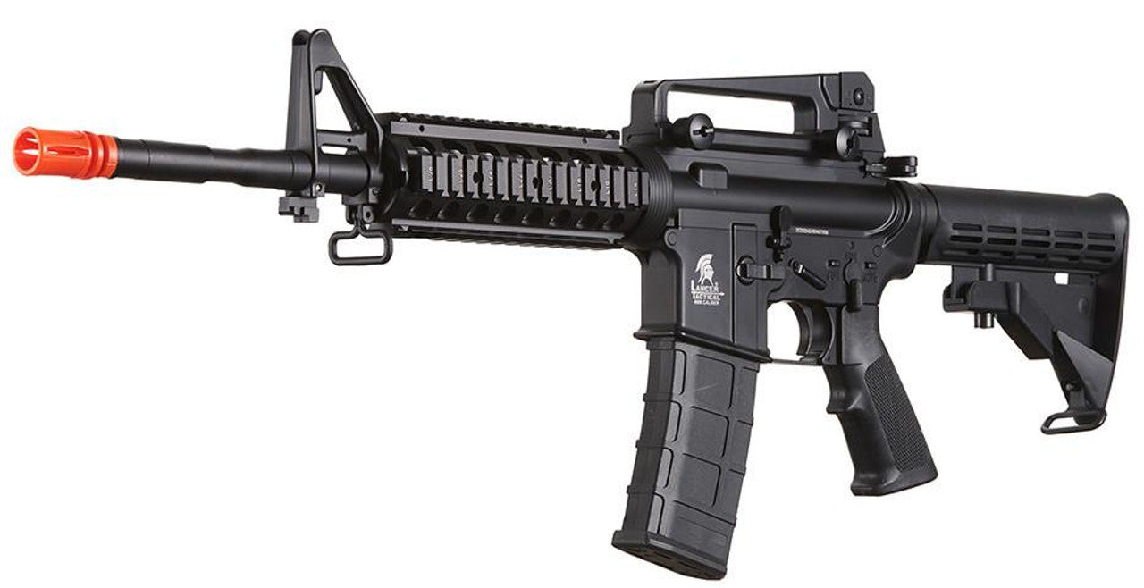 Lancer Tactical M4A1 RIS Full Polymer GBB Airsoft Rifle, Black