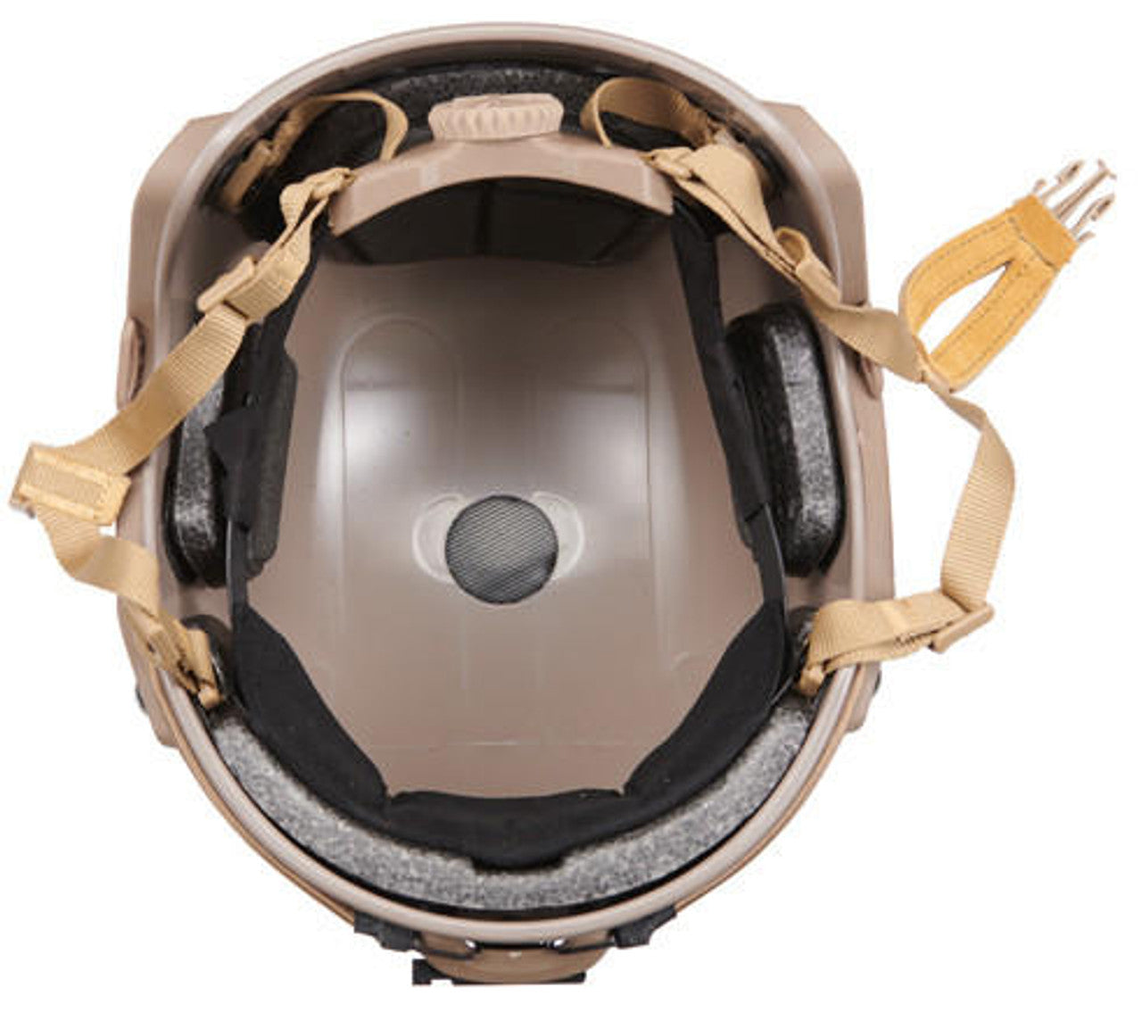 Lancer Tactical Maritime Helmet ABS Back View LG/XL Dark Earth – Tactical Helmet with Adjustable Strap for Airsoft