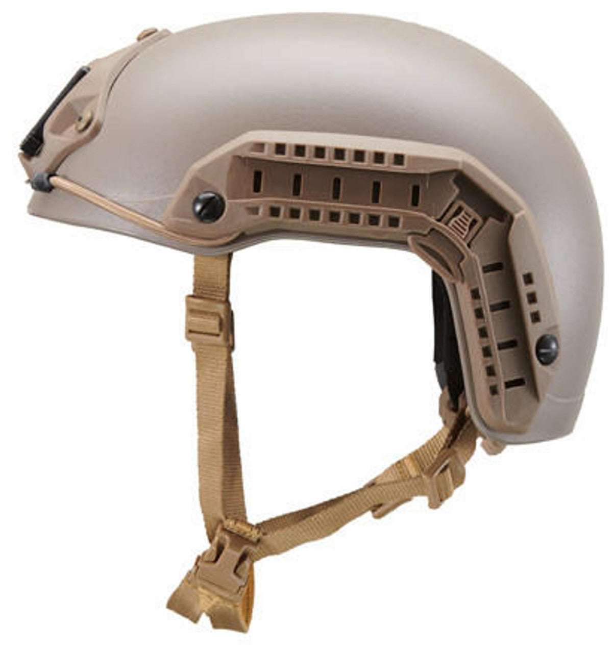 Lancer Tactical Maritime Helmet ABS Side View LG/XL Dark Earth – Lightweight Tactical Helmet for Airsoft and Paintball