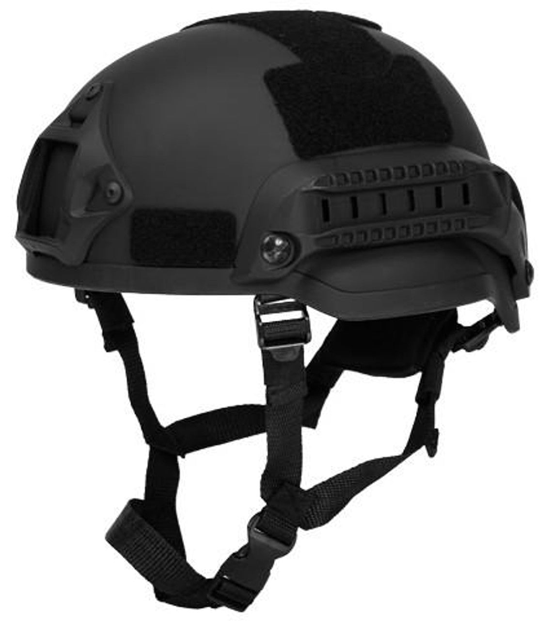 Lancer Tactical MICH 2002 SF Type Plastic Helmet Black Front View