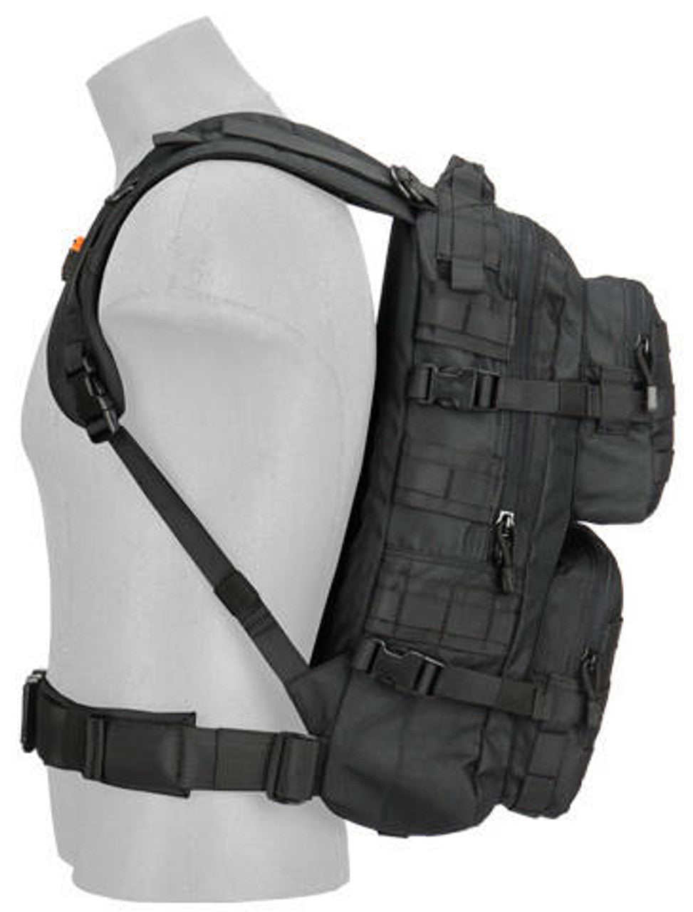 Black Lancer Tactical Multi-Purpose Operator Backpack with multiple storage compartments, MOLLE webbing, and a heavy-duty design, built for military, law enforcement, and outdoor enthusiasts