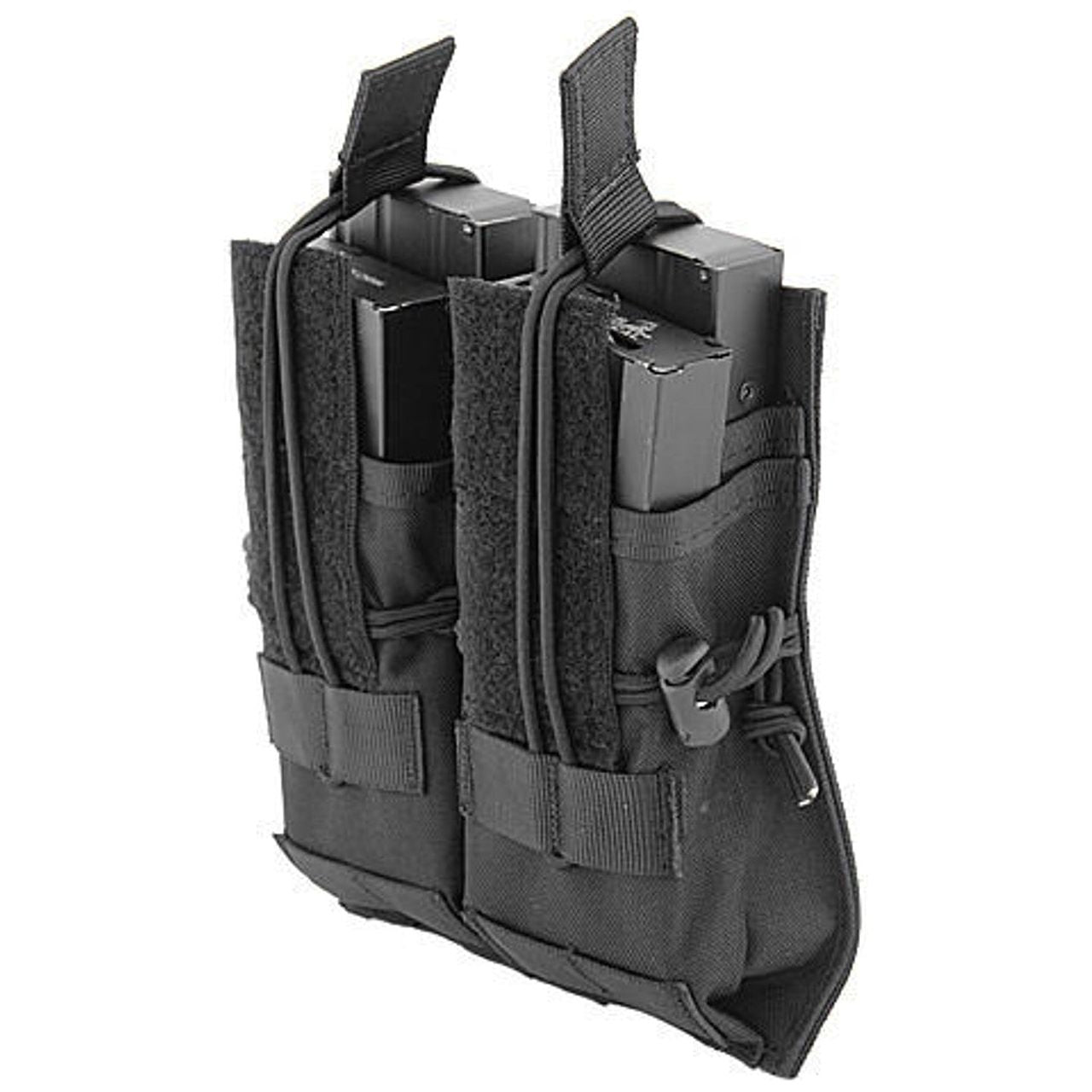 Lancer Tactical Nylon Dual M4/M16/AK74 Magazine Pouch, Black