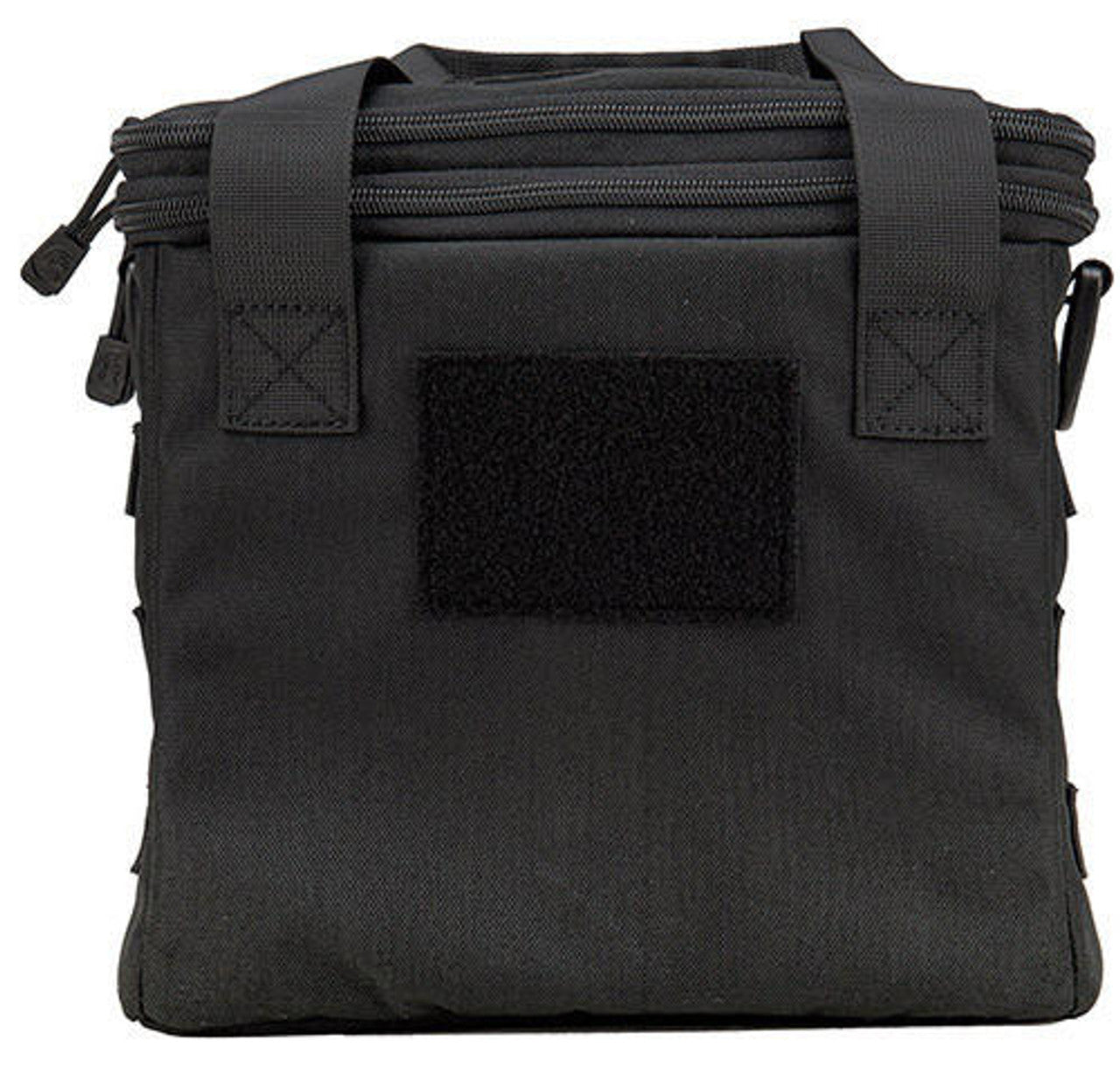 Lancer Tactical Nylon Pistol Range Bag Black - External Pockets for Magazines and Accessories