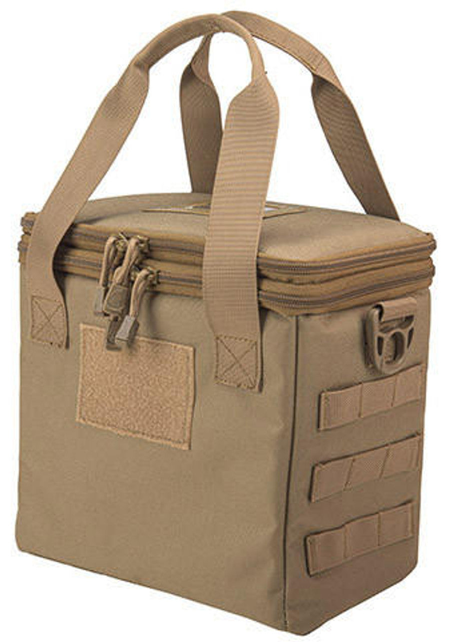 Lancer Tactical Nylon Pistol Range Bag Tan - Durable, Spacious Tactical Bag for Firearms and Gear