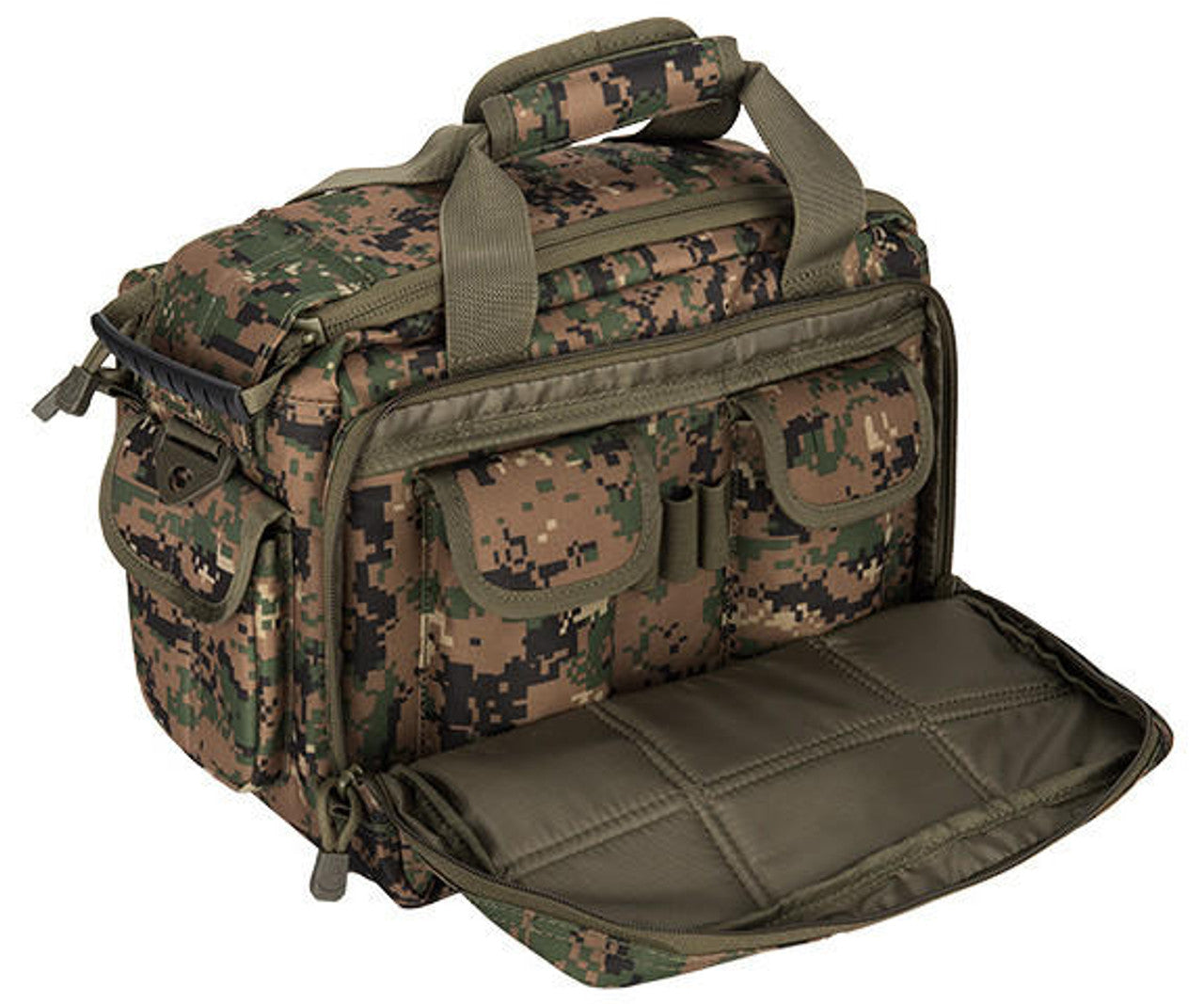 Lancer Tactical Nylon Range Bag Jungle Digital - Left Side Pockets