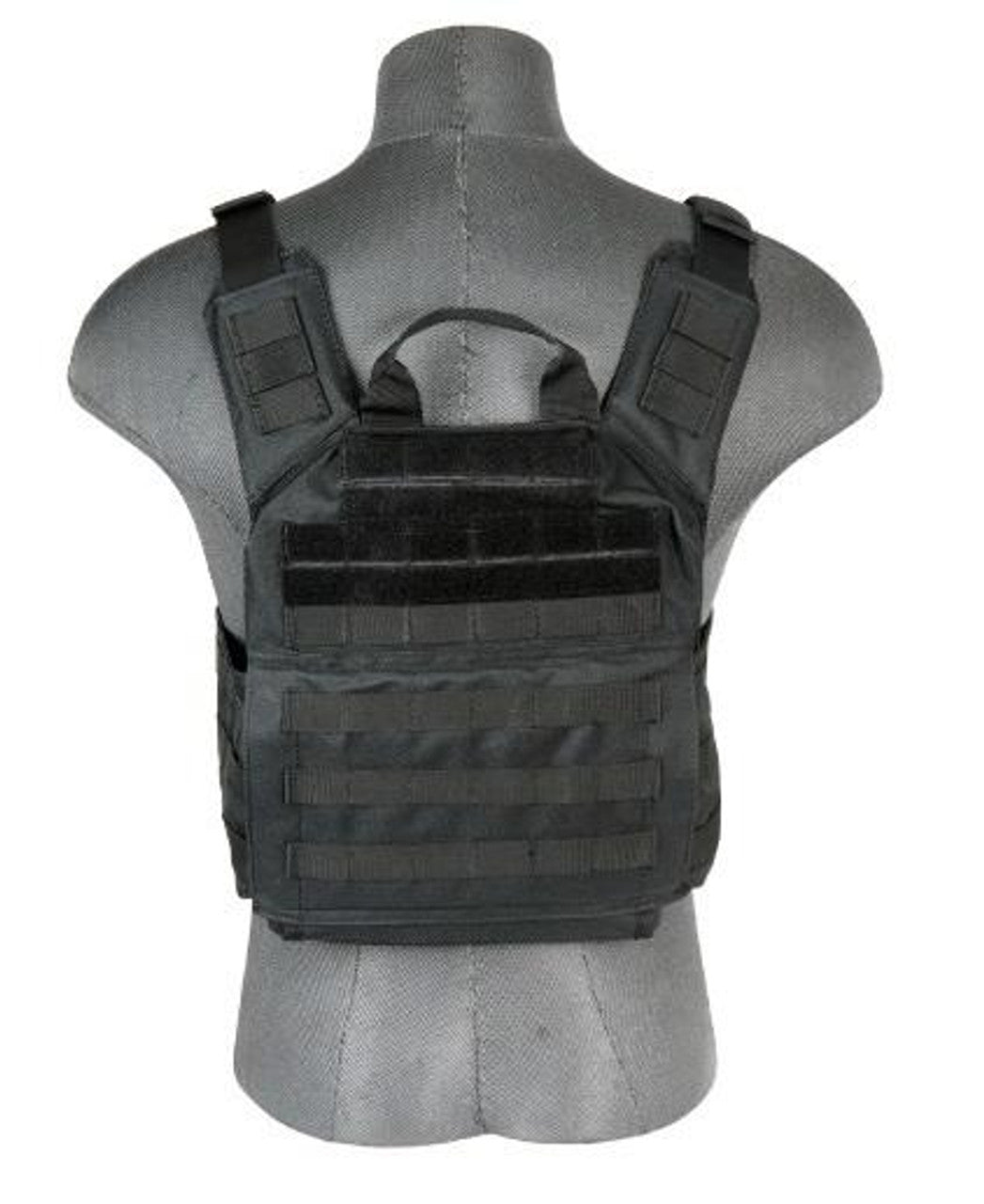 Black tactical vest by Lancer Tactical – Lightweight plate carrier with adjustable straps