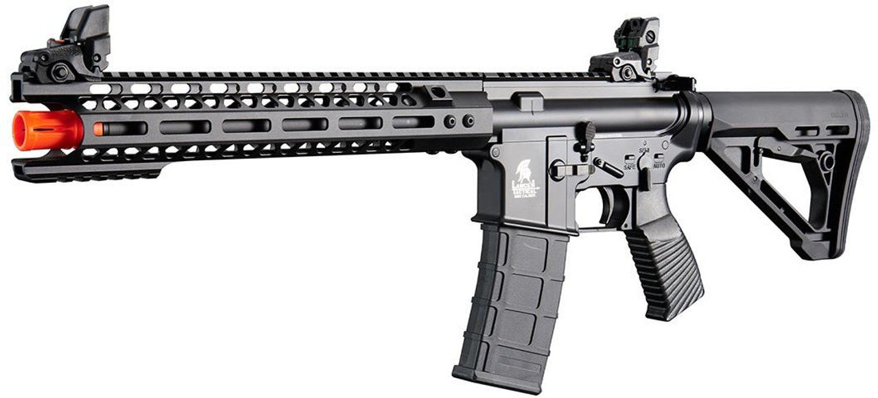 Side view of Lancer Tactical Wirecutter M4 GBB airsoft rifle showing Picatinny rail and adjustable stock