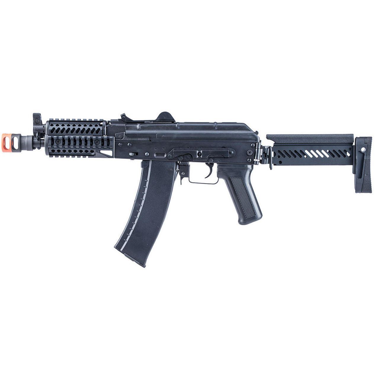 LCT AK AEG Airsoft Rifle with Folding Stock, Black