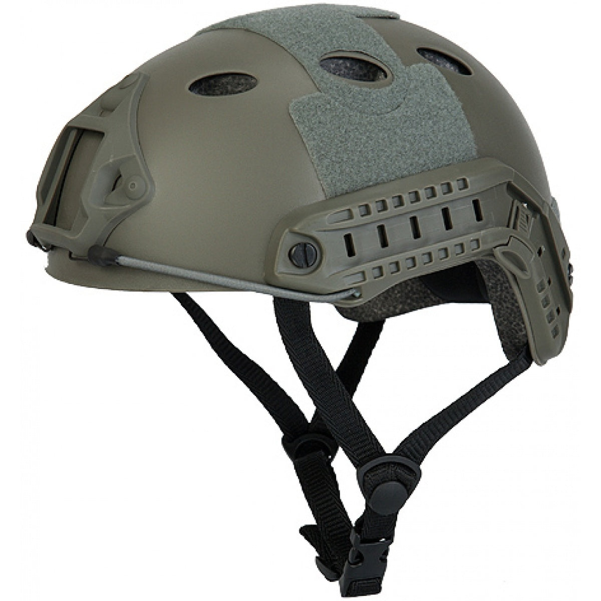 Foliage Green Lancer Tactical PJ Helmet with NVG mount and adjustable fit for airsoft