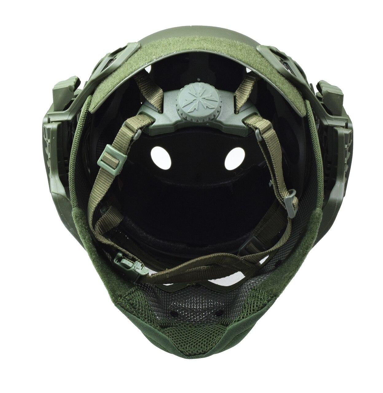 RTQ G4 System PJ Helmet with Full Face Mask – OD Green Tactical Gear