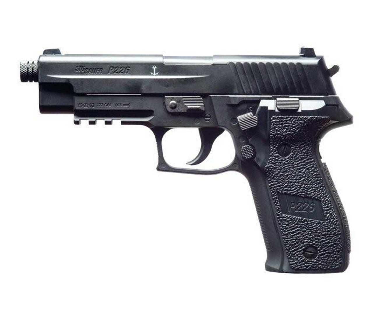 SIG AIR P226 .177 CO2 Blowback Air Pistol in black finish with full-metal slide and accessory rail