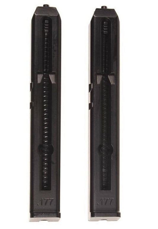 UMAREX 19-round airgun magazine compatible with Smith & Wesson M&P and Beretta Elite II pistols, 2-pack