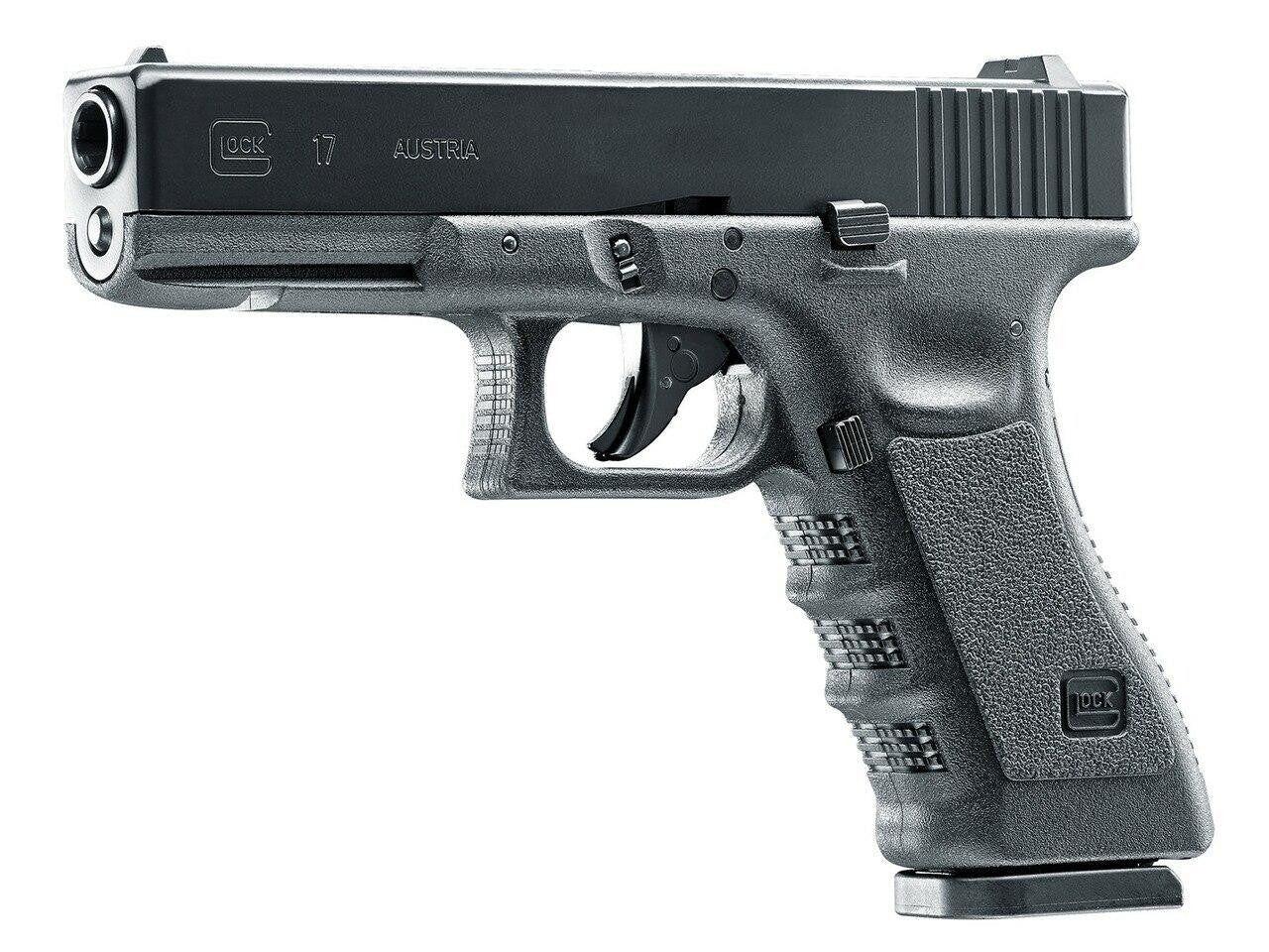 Black UMAREX Glock 17 Gen 3 .177 CO2 air pistol with realistic blowback action