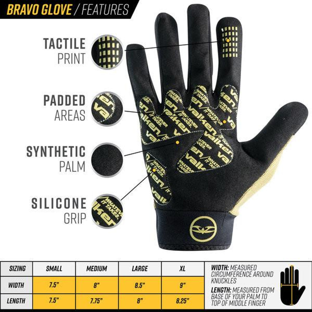 Valken Bravo Gloves, Large, Tan | Durable Tactical Gloves for Airsoft & Outdoor Use |
