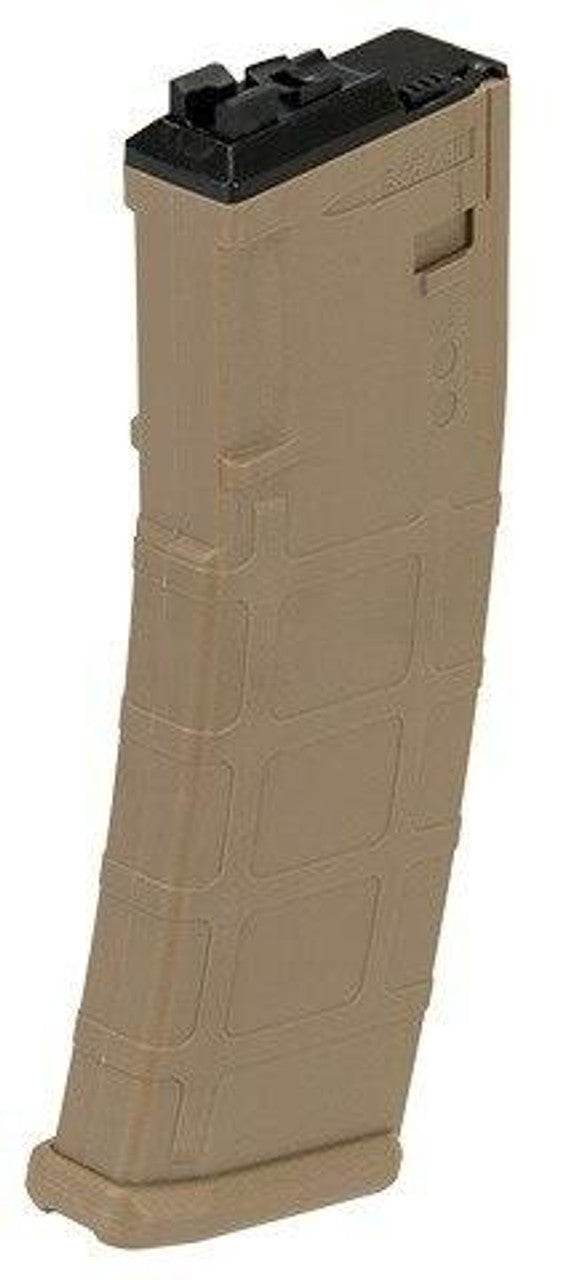 WE Tech MSK Open Bolt Gas Blowback Airsoft Rifle, Tan- view of Airsoft Magazine