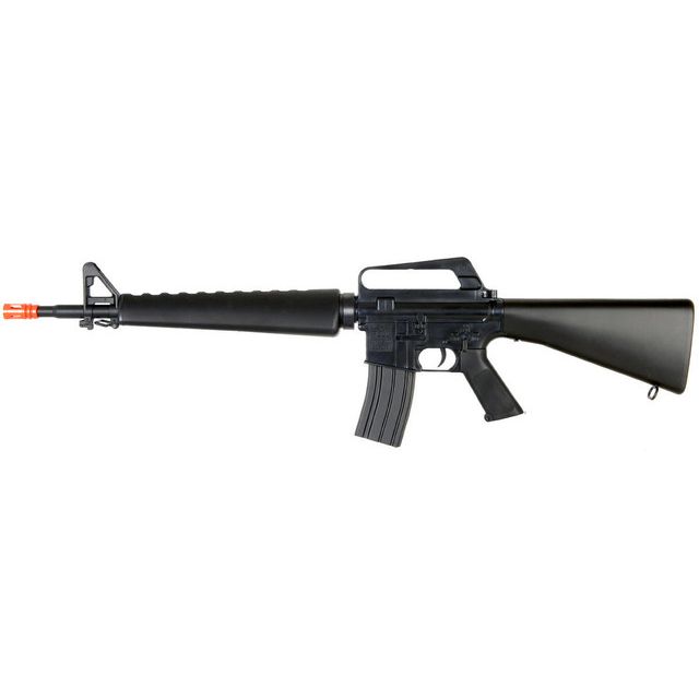 WellFire M16A1 Tactical Carbine Spring Airsoft Rifle in Black