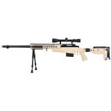 WellFire MB4418-3 Bolt Action Airsoft Sniper Rifle w/ Scope & Bipod Tan Color