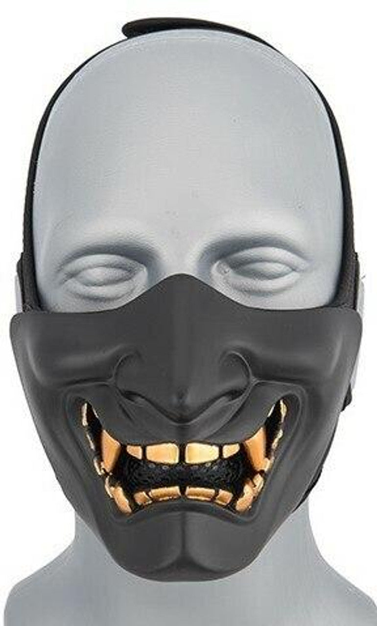 Yokai Ogre Lower Face Mask – Padded Polymer Airsoft Mask in Black