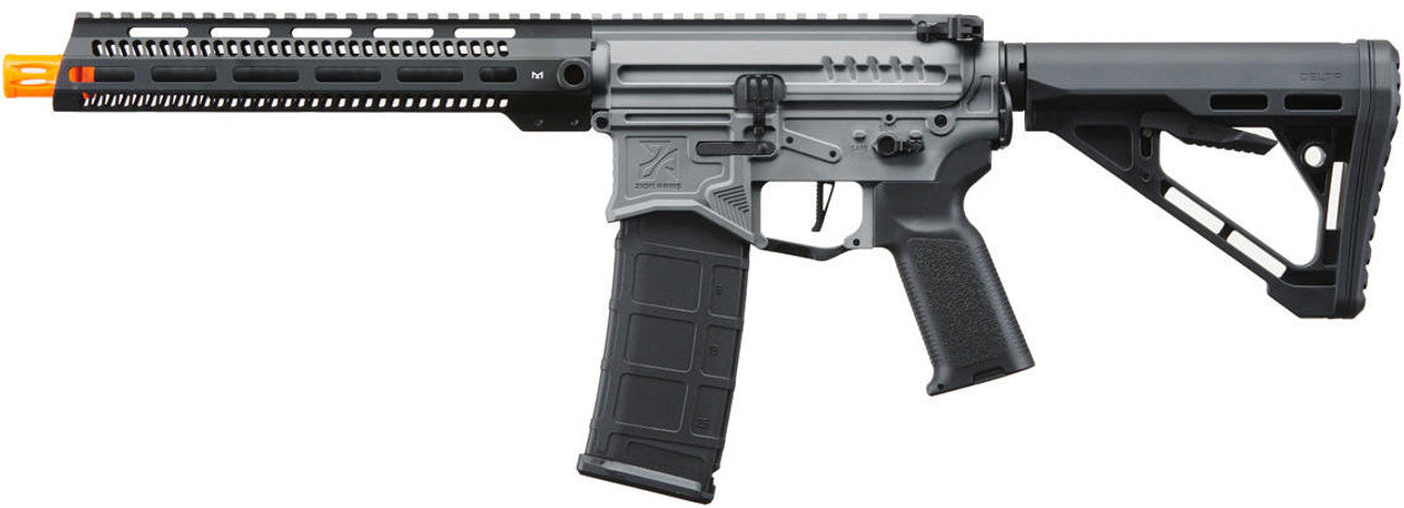 Zion Arms R15 Mod 1 Long Rail Airsoft Rifle with Delta Stock, Grey
