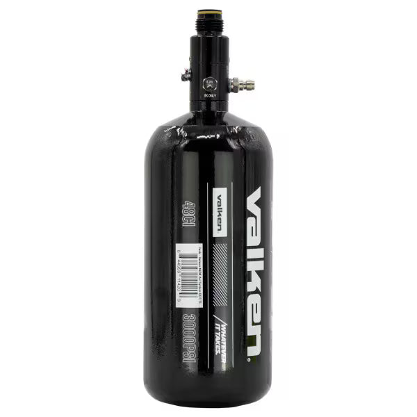 Durable and lightweight paintball air tank used to power paintball markers with compressed air or CO2