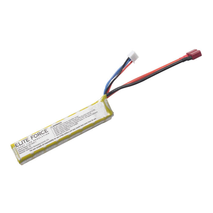 11.1V LiPo stick battery for airsoft AEG buffer tube and crane stock setups