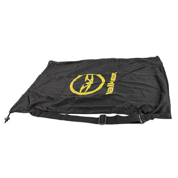 Valken Mesh Pod Bag in Black and Gold – Holds up to 50 Paintball Pods show laying down flat